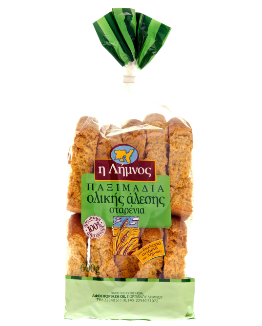 Lemnos Whole Wheat Rusks - 600g