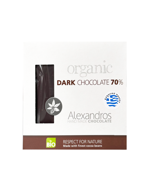 Βιολογική Μαύρη Σοκολάτα Με 70% Κακάο