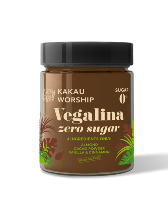 Vegalina Kakau Zero Sugar - Βιολογική Πραλίνα Αμυγδάλου χωρίς Ζάχαρη