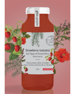 Strawberry tsatsatsá iced - Κρύο βοτανικό τσάι